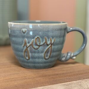 Blue and Gold Oversized Coffee Cup LA Rochelle Joy